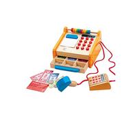 Hape Hape Caja Registradora, Caja Registradora de Juguete de 37 Piezas de Madera para Niños y Niñas, Con Calculadora