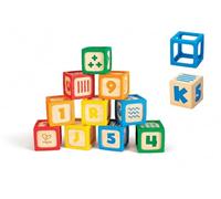 HaPe International Juego de 10 bloques de madera ABC – a partir de 6 meses