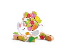 Hape Juego de equilibrio Bunny Balance & Threading Game Juguete de madera