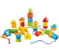 Hape Juego de Formas para Enlazar | Juguete Educativo de Madera | Clasificación de Colores y Formas | A Partir de 3 Años