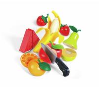 Hape Juego de Frutas de Juguete - Frutas para Cortar y Pelar con Cuchillo Realista, para Niños de 3+