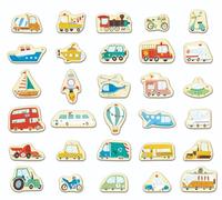 Hape Juego de vehículos magnéticos - Set Educativo de 30 Piezas para Motricidad y Creatividad
