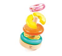 Hape Juguete Apilable Dónut, Juguete Educativo Colorido, Juguete apilable, Juguete de Habilidades motoras para niños a Partir de 18 Meses
