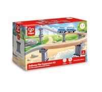 Hape Kit Expansión Vía Elevada, Accesorio Vía Tren Madera, 6 Pilares, Juego Educativo Infantil