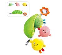Hape Los Amigos de Pea Pod, Juguete sensorial para niños, con Muchos Sonidos y Texturas, para Colgar en el Cochecito