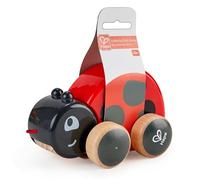 Hape Mariquita de Arrastre | Alas Móviles | Juguete de Madera para Gatear y Caminar | para Bebés Desde 12 Meses