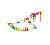 Hape Pista de Canicas Rally de Carreras - Juego Educativo con Obstáculos y Dominó