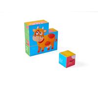 Hape Puzle de Bloques de Animales de Granja | Puzzle de Madera para Niños | Juguete Educativo con Animales y Piezas de Agarre Fácil | Desde 12 Meses+