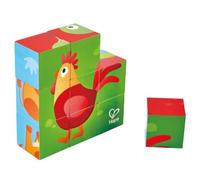 Hape Puzle de Bloques de Animales de Granja | Puzzle de Madera para Niños | Juguete Educativo con Animales y Piezas de Agarre Fácil | Desde 12 Meses+