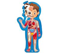 Hape Puzle del Cuerpo Humano | Puzzle Educativo de Madera | Incluye Órganos 3D y Póster Anatómico | Juguete Didáctico para Niños Desde 3 Años