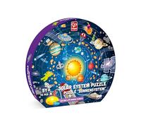 Hape Puzle del Sistema Solar | Puzzle Educativo de 102 Piezas con Planetas en 3D y Sol LED | Juguete para Niños a Partir de 5 Años