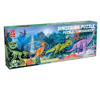 Hape Puzle Dinosaurios 1,5m | Rompecabezas de 200 Piezas Que Brilla en la Oscuridad | Incluye Cartas de Datos sobre Dinosaurios | Juguete Educativo para Niños Desde 6 Años