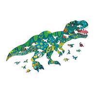 Hape- Puzzle de Suelo Brillante de Dinosaurios - 200 pzs