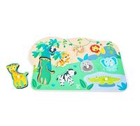 Hape Rompecabezas de Madera con diseño de Animales Salvajes con Asas para niños, Juguete Educativo, Juguete de Habilidades motoras a Partir de 24 Meses