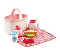 Hape Set de Picnic | Juego de Picnic de Tela y Madera | Juego de rol Educativo | A Partir de 3 Años