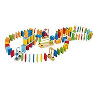 Set Dominós Dinámicos de Hape | Set de Bloques de Construcción de Carreras de Dominó Infantil Galardonado, 107 Piezas sólidas para Hacer Divertidas Carreras, Construir y Apilar