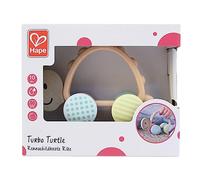 Hape Sonajero Tortuga Turbo | Coche de Juguete con Sonajero para Bebés | Hecho de Material de Arroz