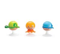 Hape - Sonajeros en cana 3 unidades animales marinos adhesivos con sonidos 25x12x9 cm (E0330)