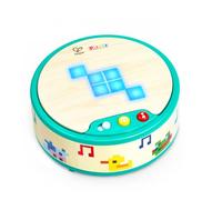 Hape Tambor musical interactivo con luces LED, instrumento de percusión para niños, juguete educativo a partir de 2 años