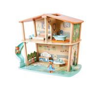 Hape Tigers Jungle House Green Planet Explorers | Casa de mueca de juguete educativa con muebles para nios de ms de 3 aos