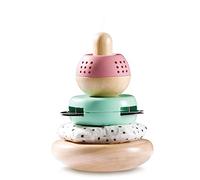 Hape Torre Apilable Sensorial | Juguete Educativo con Base Tambaleante y Texturas Interactivas