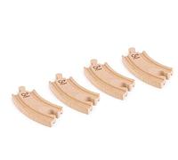 Rieles curvos de ferrocarril cortos Hape, 4 piezas