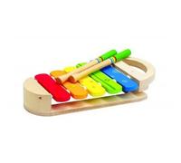 Hape Xilófono Arcoíris de Madera para Niños - Instrumento Musical con Barras de Colores, Mango Portátil y Varillas Incluidas