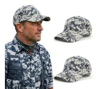 HAPEE Paquete de 2 gorras de béisbol de camuflaje para hombre, unisex, sombrero de sol ajustable para exteriores, para deportes, camping, pesca, viajes, tenis, golf, Paquete de 2-03 azul, Talla única