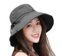 HAPEE Sombreros de sol para mujer, bonito sombrero de verano para mujer, plegable, protección UV UPF 50+, 2-Negro, M