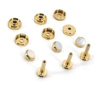 Hapihom 12 Uds botón pequeño trompeta pistón hebilla latón portátil trompeta musical herramienta instrumento accesorios