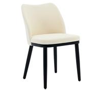 Hapihom Silla de comedor, juego de 1, silla de cocina, hasta 150 kg, silla tapizada de terciopelo con respaldo curvo y cojines gruesos, sillas de comedor para salón, comedor, cocina - J