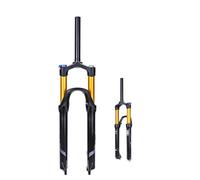 Hapihom Suspensión de Bicicleta de Montaña Presión de Aire de Aleación de Aluminio, Negro, 29 Pulgadas, Horquilla de Bicicleta con Bloqueo de Muelle, Ajustable, Eje 9 X 100 mm, Negro , 10 Litros