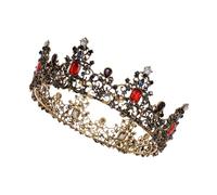 HAPINARY 1 Pc De Cristales Coloridos Tiara Retro Barroca Sombreros Para Mujeres Tiaras y Coronas Para Mujer Tiara De Cumpleaños Del Festival Boda Barroca Aleación De Zinc Colorful