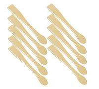 HAPINARY 10 Cucharas Cosméticas Faciales Para Crema De Ojos y Mascarilla, Tamaño Práctico, Material Abs, Color Dorado, Uso Diario y Viaje, Set De 10 Unidades