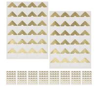 HAPINARY 10 Hojas Pegatinas Autoadhesivas Doradas para Esquinas de Fotos en Álbumes y Diarios, Papel Resistente para Proteger Imágenes y Creatividad DIY