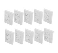 HAPINARY 10 Piezas Del Enchufe Cubierta Salida a Prueba Niños Soporte Para En Espiral Seguridad Eléctrico Cubre Abs Estados Unidos Bebé Automático