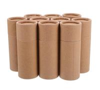 HAPINARY 10 Tubos de Papel Kraft para Manualidades y Embalaje, Cajas Redondas de Cartón Kraft de 20 Ml, Porta Póster y Almacenamiento Versátiles para Regalos y Té