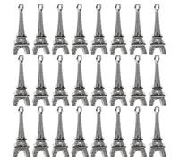 HAPINARY 100 abalorios de la Torre Eiffel en miniatura: colgantes colgantes para colgar y suministros para la creación de joyas - colgantes vintage de la Torre Eiffel de metal dorado para collares y