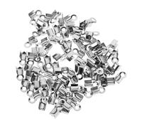 HAPINARY 100 Cierres Metálicos de Acero Inoxidable para Joyería, Hebillas de Collar Orificio de 3 Mm, Tamaño 8x4 Mm, Accesorios para Pulseras y Collares, Suministros para Hacer Joyas, Pack