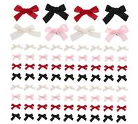 HAPINARY 100 Piezas Mini French Bowknot Hair Clips Satin Ribbon Barrettes Lightweight Styling Accessories For Teens Daily Braiding
