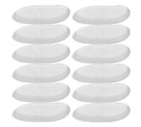 HAPINARY 12 Borlas Con Forma De Hoja Para Polvos Sueltos Esponjas De Maquillaje Borlas De Silicona Aplicador De Polvos Fijador De Maquillaje Transparentes