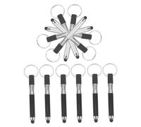 HAPINARY 12 Piezas Llaveros Bolígrafo Táctil Mini con Puntero Capacitivo Portátil Resistente para Pantallas Táctiles Escritura Suave y Diseño Compacto