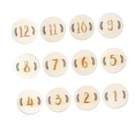 HAPINARY 12 Tarjetas Con El Número Del Mes De Nacimiento De Un Bebé Recién Nacido Para Accesorios De Fotografía De Madera Seguras Para Baby Shower Para El Mes Del Bebé