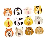 HAPINARY 12hojas Pegatinas Del Para Bebés Recién Nacidos De Diseño De Animales Pegatinas Autoadhesivas Para Fotos Barriga Del Embarazo