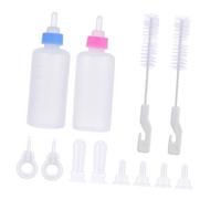 HAPINARY 12piezas Biberones para Mascotas Anticolicos Kit De Unidades Adecuado para Gatos Conejos y Perros Fabricados Fácil De Limpiar y Transportar