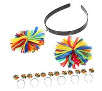 HAPINARY 12piezas Diademas Pompones Para Adultos Disfraces y Accesorios Navideños Para Fiestas De Cumpleaños y Eventos Festivos