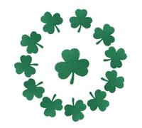 HAPINARY 12piezas Parches Bordados De Trebol Termoadhesivos Para Ropa y Accesorios Kit De Decoración De Bordado Para Proyectos y Reparaciones De Jeans y Mochilas