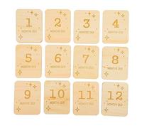 HAPINARY 12piezas Tarjetas De De Crecimiento Mensual Tarjetas De Madera Rodajas De Madera Personalizadas