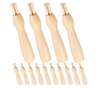 HAPINARY 14 Piezas De Herramientas De Aguja De Punzón Con Mango De Madera Herramienta De Fieltrado De Aguja Para Punto De Cruz Soporte Para De Fieltrado De