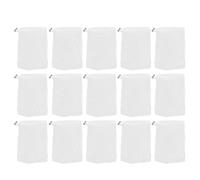 HAPINARY 15 Piezas Bolsa de Malla para Jabón con Cordón y Cierre Seguro Unidades Blancas Espuma Abundante y Exfoliante para Ducha y Organización Hogar y Hotel